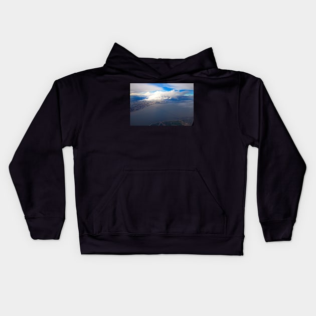 sky. lisbon and tagus river Kids Hoodie by terezadelpilar